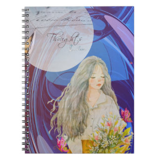 Thoughts in Bloom Girly Notebook