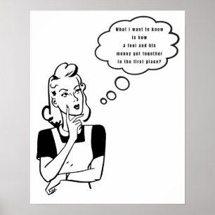 Thoughts of a Sarcastic Retro Housewife Poster