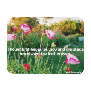Thoughts of Happiness,  Inspirational Quote Magnet