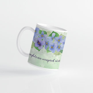 Thoughts of Love Violet Flower Coffee Mug