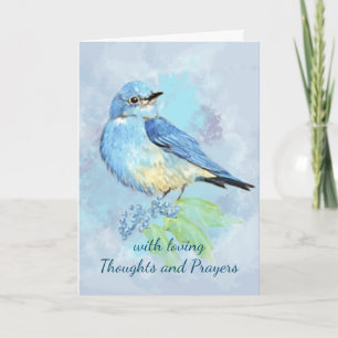 Thoughts Prayers Time of Loss, Mountain Bluebird Card