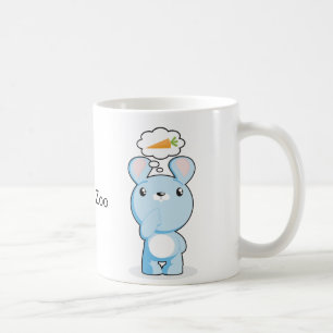 Thoughtul & Hungry Bunny Mug
