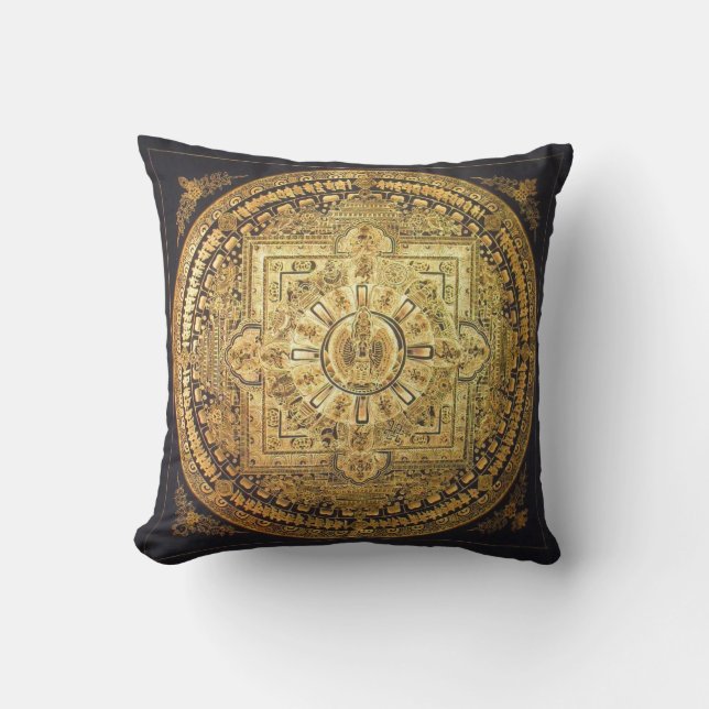 Thousand-Armed Avalokiteshvara Mandala Pillow (Front)