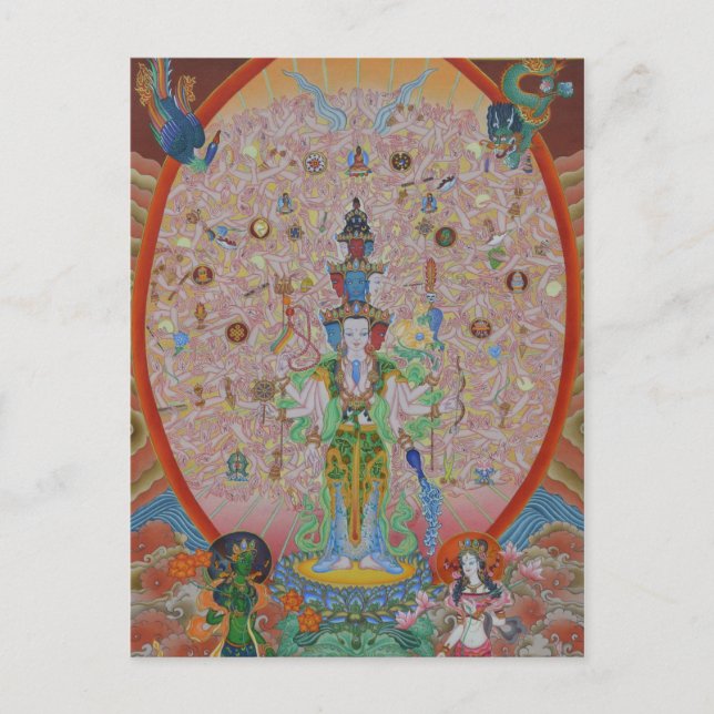Thousand-Armed Avalokiteshvara Postcard (Front)