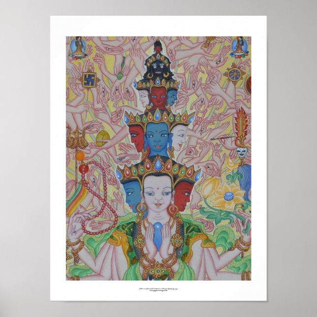 Thousand-Armed Avalokiteshvara Poster (detail) (Front)