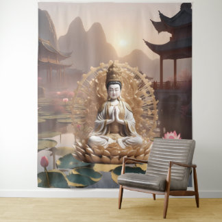 Thousand-Hand Guanyin Chinese Landscape Tapestry