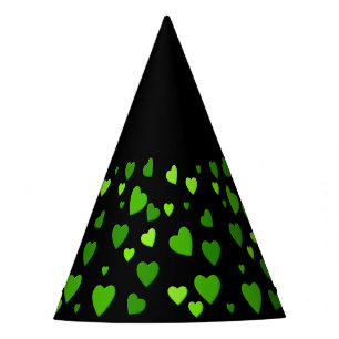 thousand hearts for you with black background party hat