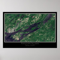 Thousand Islands Ontario - New York Satellite Map
