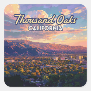 Thousand Oaks California Los Angeles Ventura Square Sticker