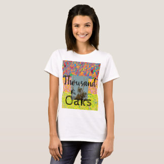 Thousand Oaks with abstract art and eucalyptus &bi T-Shirt