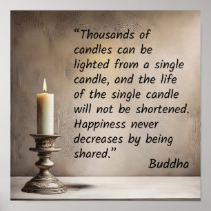 Thousands of candles, Buddha quote Poster