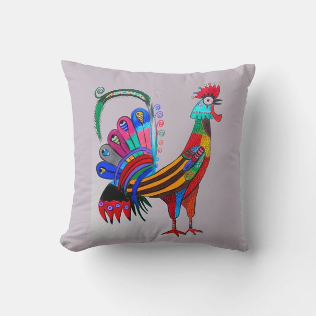 THP - 025 - Rooster Cushion (Front)