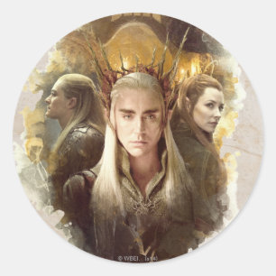 Thranduil, LEGOLAS GREENLEAF™, & TAURIEL™ Grap Classic Round Sticker