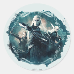 Thranduil, TAURIEL™, & LEGOLAS GREENLEAF™ Graphic Classic Round Sticker