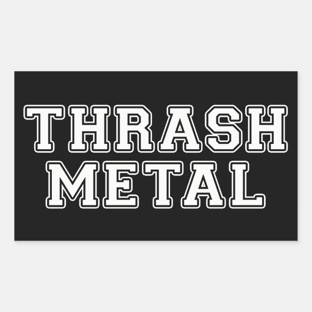 Thrash Metal Rectangular Sticker (Front)