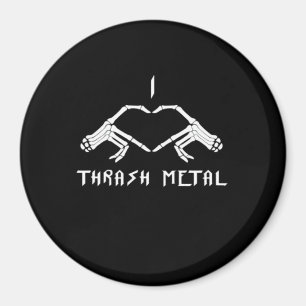 Thrash Skeleton Hands Heart Classic Magnet