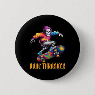 Thrasher Skeleton Halloween Costume 6 Cm Round Badge