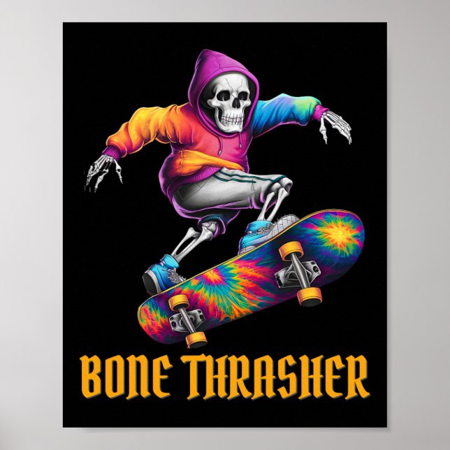 Thrasher Skeleton Halloween Costume  Poster (Front)
