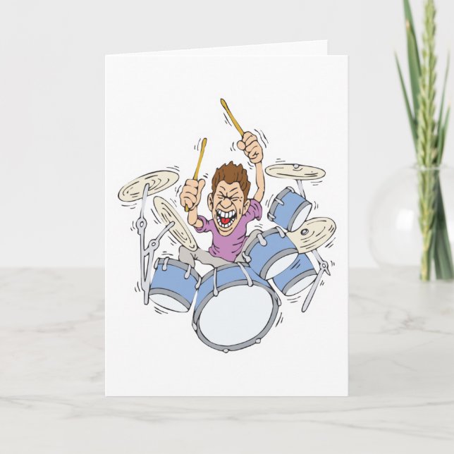 thrashing drummer card (Front)