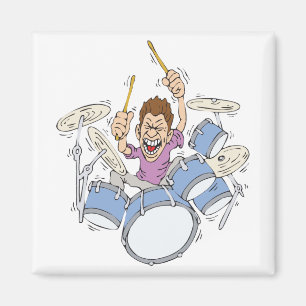 thrashing drummer magnet