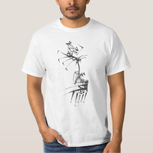 Thread Black White Abstract Tribal Tattoo Art T-Shirt