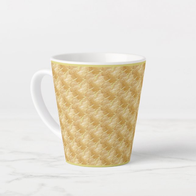Thread of Gold Small Latte Mug (Left Angle)