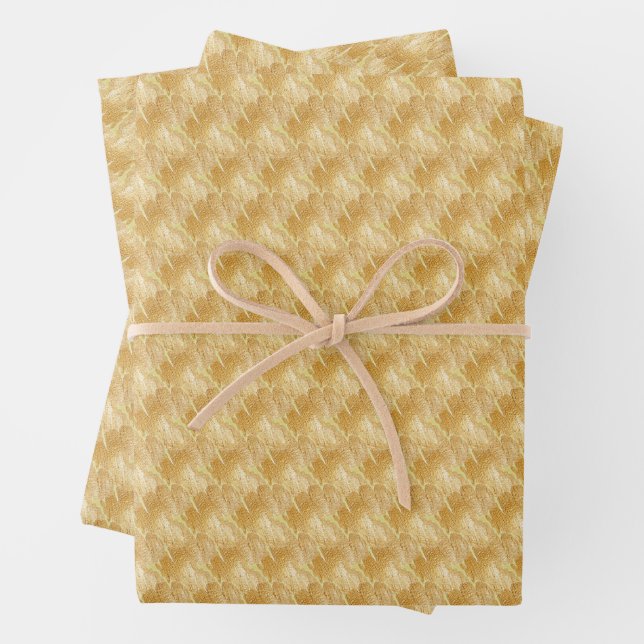 Thread of Gold Wrapping Paper (In situ)