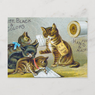 Thread Trade Card, 1880 Postcard