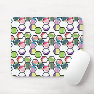 Threaded Hexagons Mouse Pad