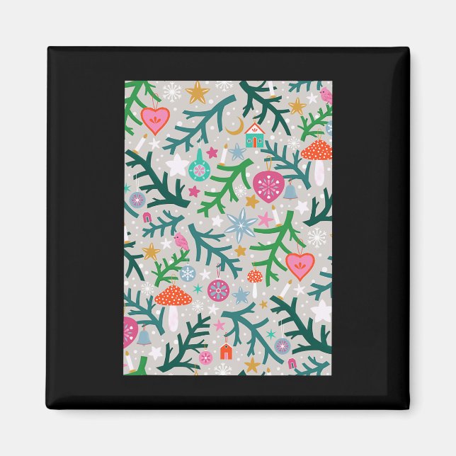 Threadless Carly Watts Christmas Tree Ubles Graphi Magnet (Front)