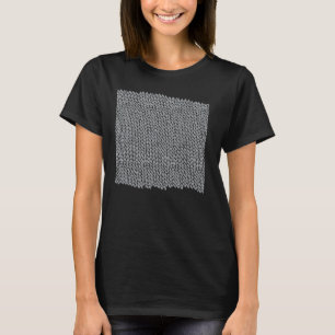 Threadless Emeline Hand Knit Grey Graphic T-Shirt
