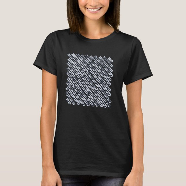 Threadless Emeline Knit Wave 45 Cerulean Graphic T-Shirt (Front)