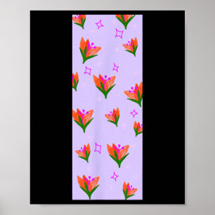 Threadless Floresta Moon Flowers Yoga Mat Graphic Poster