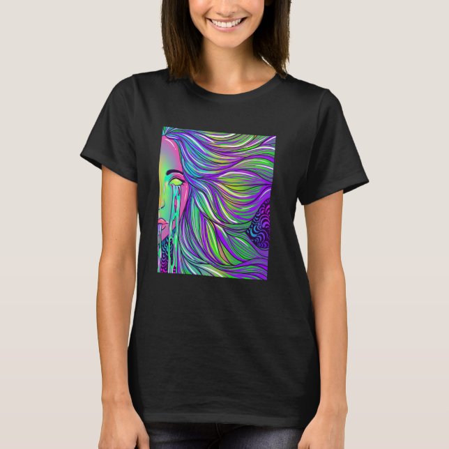 Threadless Lauren Spooner Psychedelic Tears Graphi T-Shirt (Front)