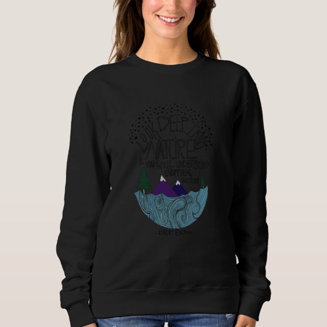 Threadless Leah Flores Einstein Nature Graphic Sweatshirt (Front)
