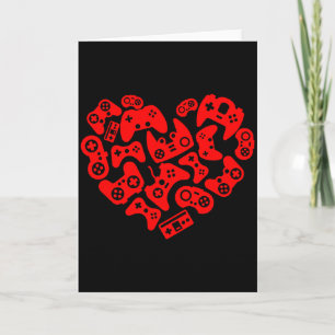 Threadrock Video Game Player Heart Of Controllers Card