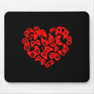 Threadrock Video Game Player Heart Of Controllers  Mouse Pad