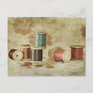 threads and buttons postcard