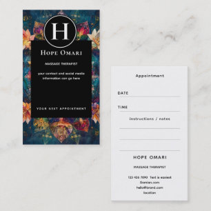 Threads of Light Floral Mandala Design Business Card