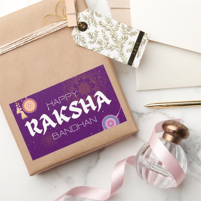 Threads of Love – Raksha Bandhan Celebration Rectangular Sticker (Gifting)