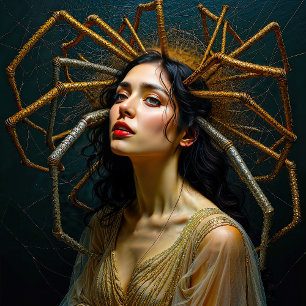 Threads of Transgression  Arachne's Transformation Glass Coaster