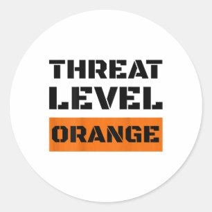 Threat Level Orange High Risk Of Trump Ruining Ame Classic Round Sticker