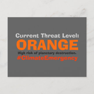 Threat Level Orange Resist Trump Postcard