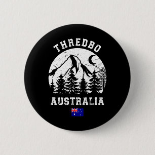Thredbo Snowy Mountains Australia Ski Resort Alpin 6 Cm Round Badge