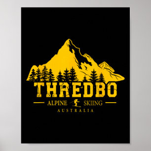 Thredbo Snowy Mountains Australia Ski Resort Souve Poster