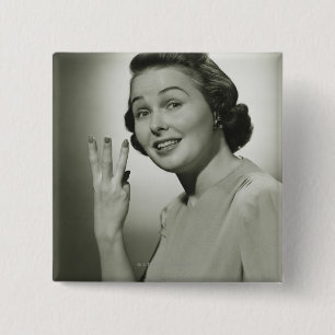 Three 15 Cm Square Badge