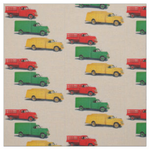 three 1940s trucks fabric