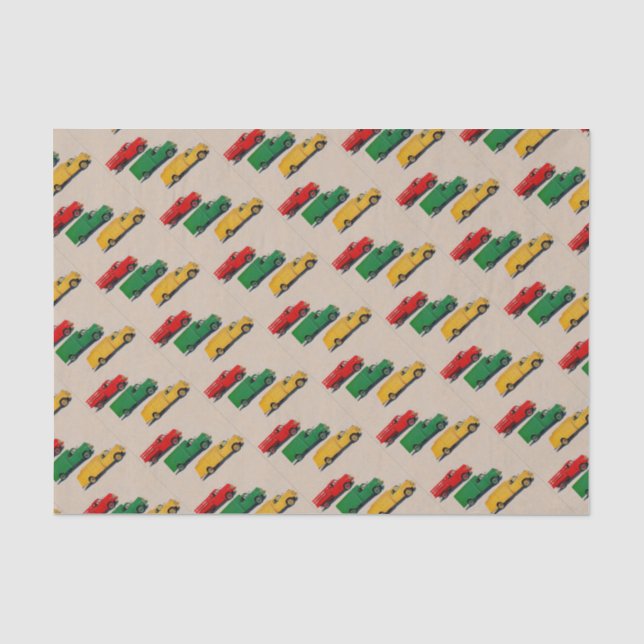 three 1940s  trucks tissue paper (Front)
