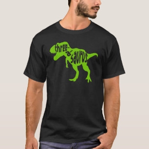 Three A Saurus Dinosaur 3rd Birthday Trex Birthday T-Shirt