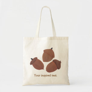 Three Acorns, Autumn Tote Bags